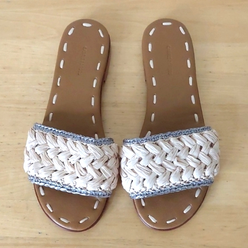 Carrie Forbes Woven Slide Sandals